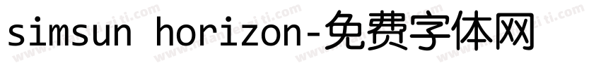 simsun horizon字体转换